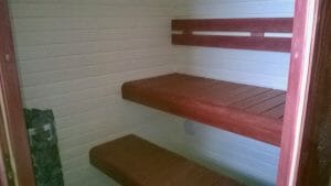 Värviline sauna lava